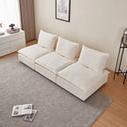 Fauteuil d'appoint sans accoudoirs, canapé simple avec ottoman - Design compact, siège peu encombrant pour salon, chambre à coucher