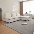 Fauteuil d'appoint sans accoudoirs, canapé simple avec ottoman - Design compact, siège peu encombrant pour salon, chambre à coucher