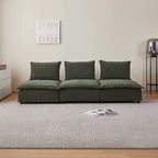 Fauteuil d'appoint sans accoudoirs, canapé simple avec ottoman - Design compact, siège peu encombrant pour salon, chambre à coucher