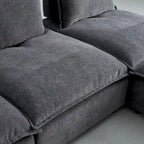 Fauteuil d'appoint sans accoudoirs, canapé simple avec ottoman - Design compact, siège peu encombrant pour salon, chambre à coucher