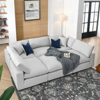 Commix Down Filled Overstuffed 6-Piece Sectional Sofa