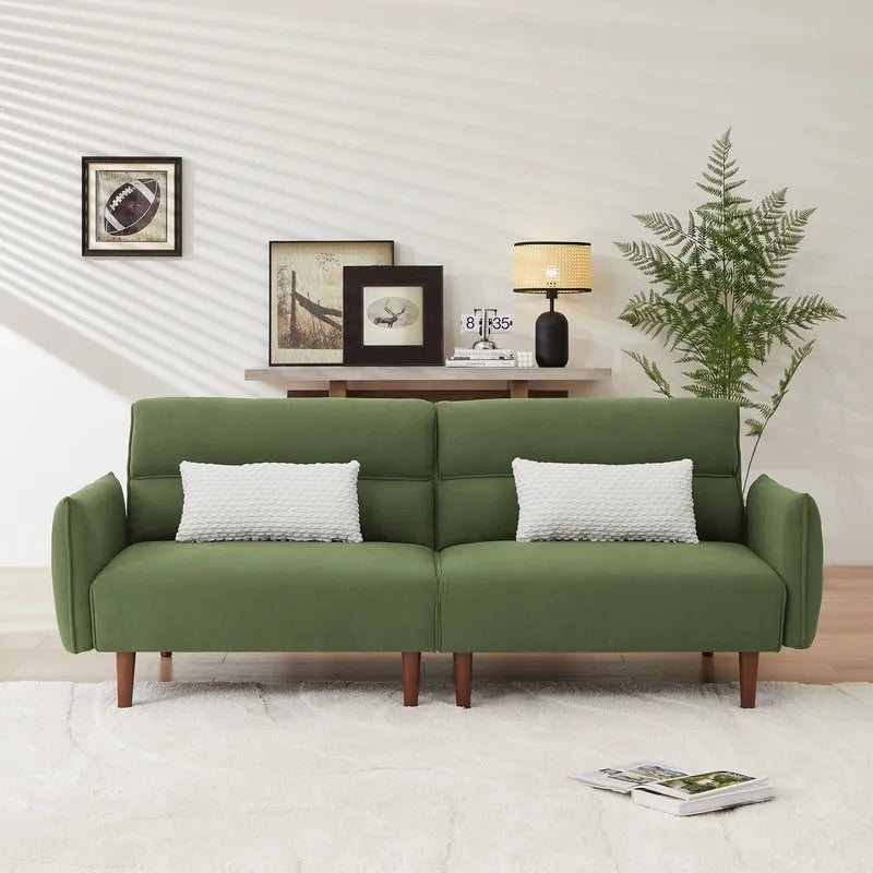 GEITIN Convertible Futon Sofa Bed with 2 Pillows