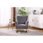 Fauteuil à bascule, Fauteuil d'appoint rembourré pour chambre de bébé, salon, petit fauteuil à bascule contemporain, fauteuil à accoudoirs rembourré pour enfants