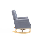 Fauteuil à bascule, Fauteuil d'appoint rembourré pour chambre de bébé, salon, petit fauteuil à bascule contemporain, fauteuil à accoudoirs rembourré pour enfants