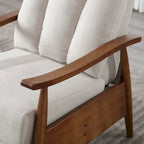Fauteuil à accoudoirs en bois