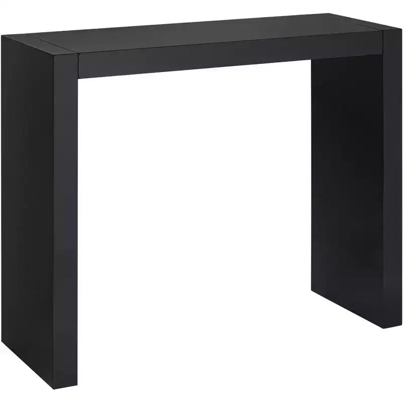 55 Downing Street Modern Minimalist Gloss Black Rectangular Bar Table 60 x 18 for Spaces Living Room Kitchen Bedroom Bedside Entryway House Bathroom