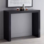 55 Downing Street Table de Bar Rectangulaire Noir Brillant Minimaliste Moderne 60 x 18 pour Espaces Salon Cuisine Chambre Chevet Entrée Salle de Bain