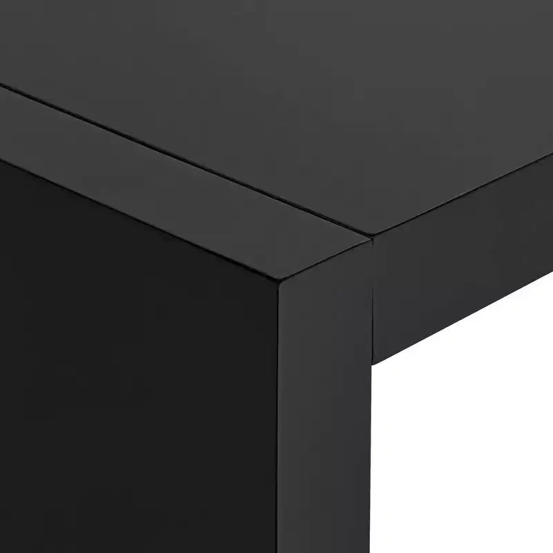 55 Downing Street Table de Bar Rectangulaire Noir Brillant Minimaliste Moderne 60 x 18 pour Espaces Salon Cuisine Chambre Chevet Entrée Salle de Bain