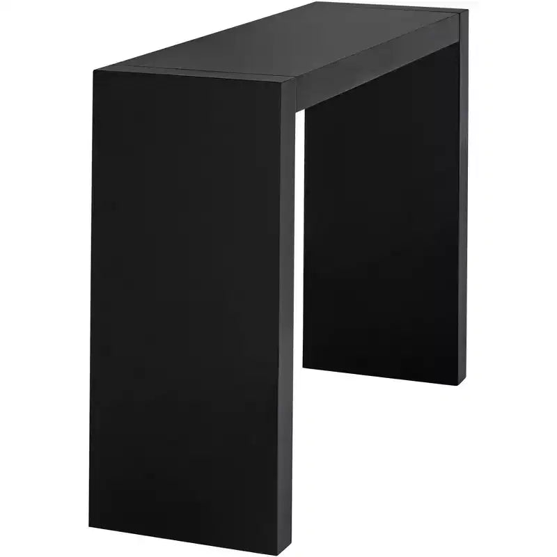 55 Downing Street Table de Bar Rectangulaire Noir Brillant Minimaliste Moderne 60 x 18 pour Espaces Salon Cuisine Chambre Chevet Entrée Salle de Bain