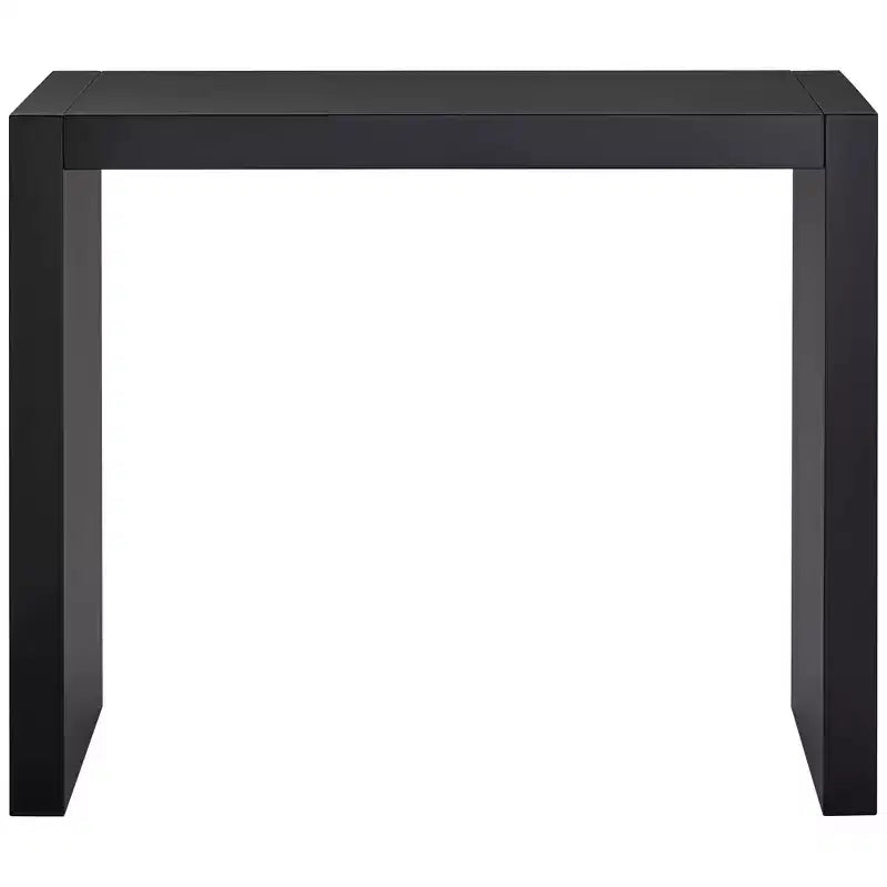 55 Downing Street Table de Bar Rectangulaire Noir Brillant Minimaliste Moderne 60 x 18 pour Espaces Salon Cuisine Chambre Chevet Entrée Salle de Bain