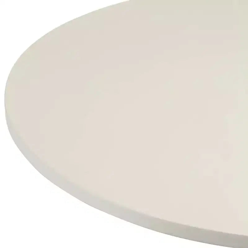 Table de bar ronde Studio 55D Cookie moderne en acier inoxydable brossé 25 1/2 po de largeur Dessus de table en bois blanc argenté pour salon cuisine
