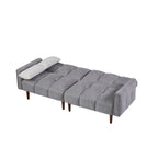 Canapé-lit futon convertible, canapé-lit ajustable, canapé-lit futon moderne en tissu de lin avec 2 oreillers