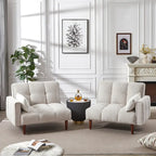 Canapé-lit futon convertible, canapé-lit ajustable, canapé-lit futon moderne en tissu de lin avec 2 oreillers