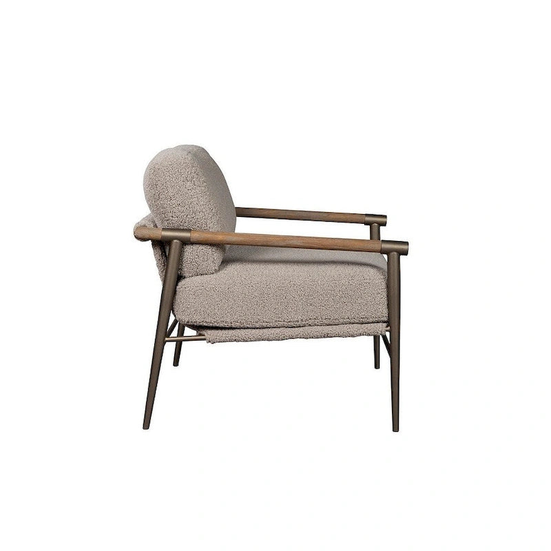 Fauteuil d'appoint rembourré McNeal, Gris lavé