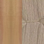 Emma et Oliver Lot de 2 chaises de salle à manger en bois de style Y-Back avec sièges en corde de papier Kraft, design empilable