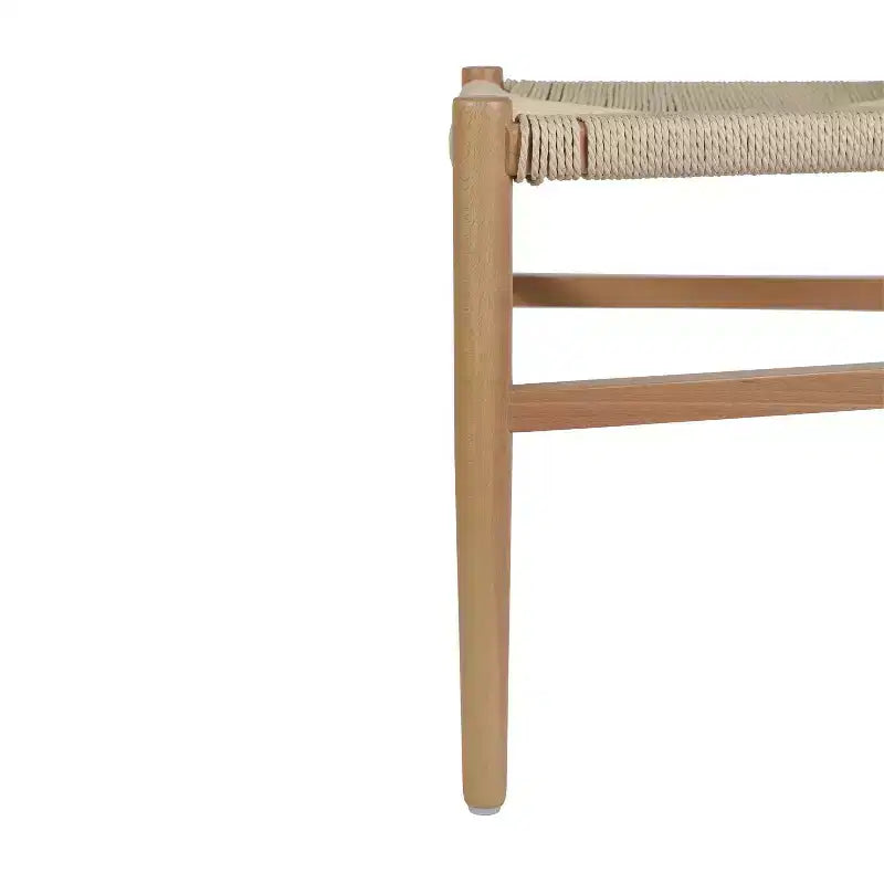 Emma et Oliver Lot de 2 chaises de salle à manger en bois de style Y-Back avec sièges en corde de papier Kraft, design empilable