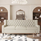 Mid Century Modern Button Tufted Backrest Foam Couches