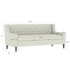 Mid Century Modern Button Tufted Backrest Foam Couches