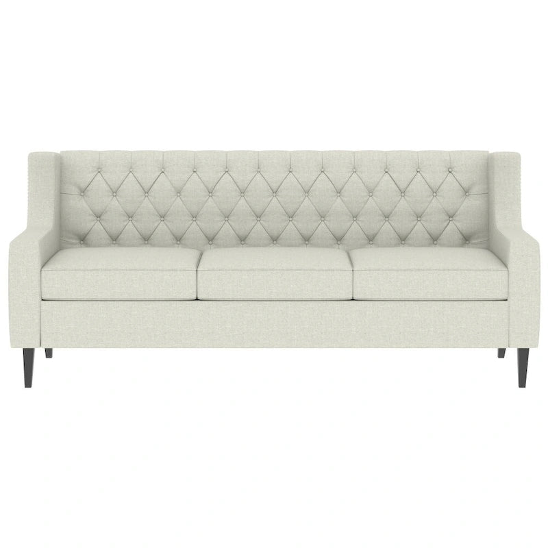 Mid Century Modern Button Tufted Backrest Foam Couches