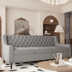 Mid Century Modern Button Tufted Backrest Foam Couches