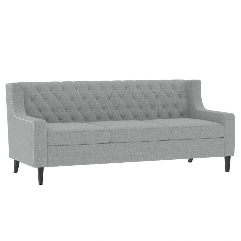 Mid Century Modern Button Tufted Backrest Foam Couches