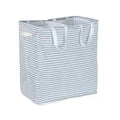 Rectangular Double Sorter with Handles, Blue and White Stripe