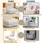 Single Sofa Chair Foldable Bed with Pillow,Portable Sofa Bed,Sofa Chair,Made of Breathable and Wearable Linen