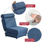 Single Sofa Chair Foldable Bed with Pillow,Portable Sofa Bed,Sofa Chair,Made of Breathable and Wearable Linen