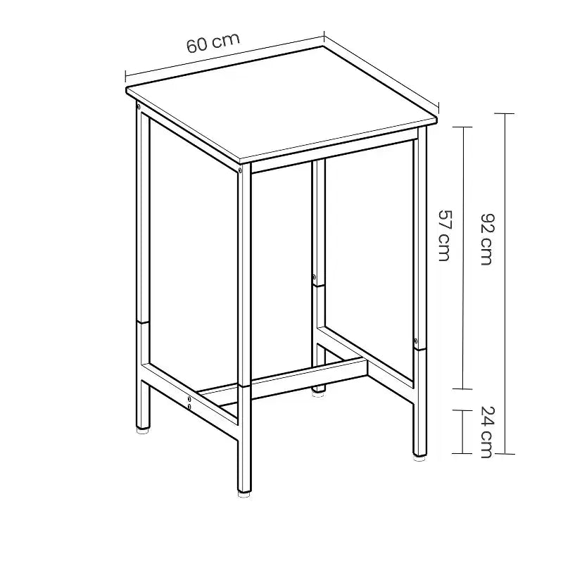 Table de bar, Table haute, Table de comptoir, Table carrée, Table haute, Petite table de cuisine pour 2, Table basse, Table de bar hauteur comptoir