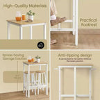 Table de bar, Table haute, Table de comptoir, Table carrée, Table haute, Petite table de cuisine pour 2, Table basse, Table de bar hauteur comptoir