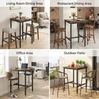 Table de bar, Table haute, Table de comptoir, Table carrée, Table haute, Petite table de cuisine pour 2, Table basse, Table de bar hauteur comptoir