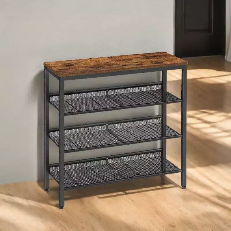 Meuble à chaussures, Organisateur de rangement pour chaussures à 5 niveaux, pour entrée, étagère à chaussures décorative