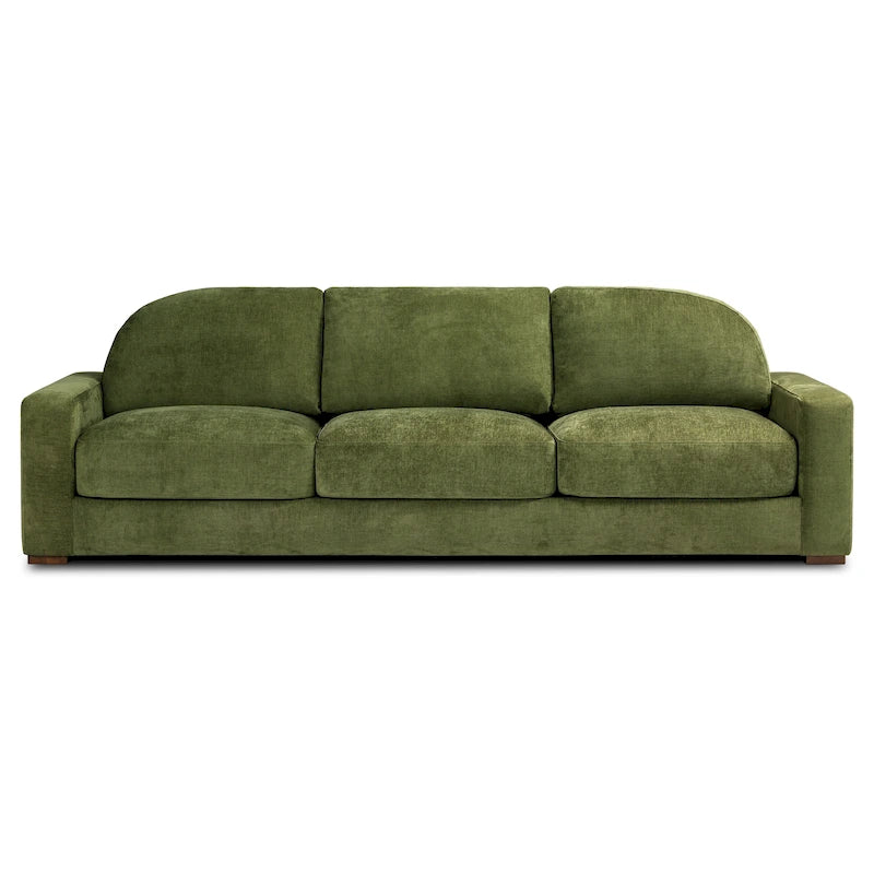 Poly & Bark Fano 99 Sofa in Distressed Green Velvet