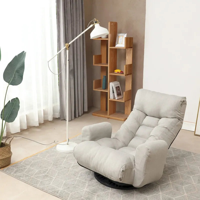 Tête et taille réglables, chaise de jeu, chaise longue, fauteuil canapé rotatif à 360°, fauteuil de loisirs rotatif, chaise de pont