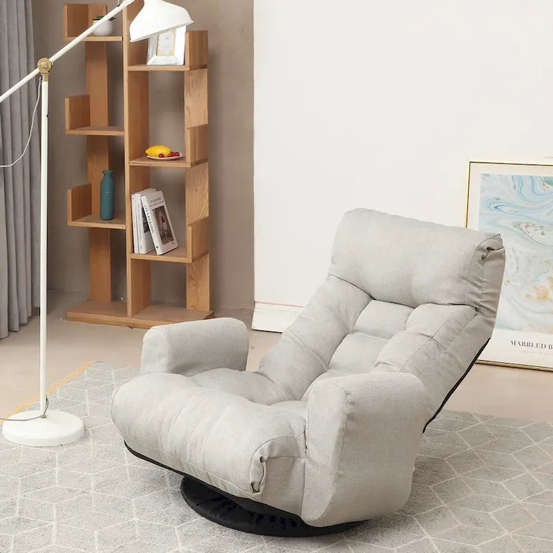 Tête et taille réglables, chaise de jeu, chaise longue, fauteuil canapé rotatif à 360°, fauteuil de loisirs rotatif, chaise de pont