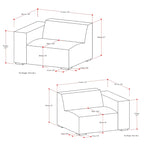 Canapé Modulaire 2 Places WyndenHall Biggs