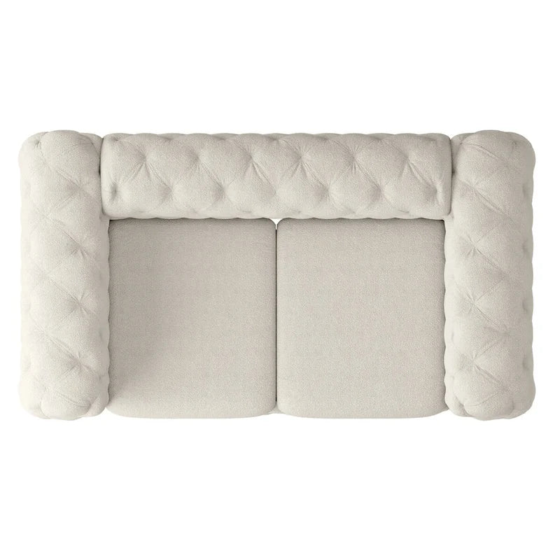 Corvus Chesterfield Aosta Tufted Velvet Loveseat