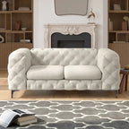 Corvus Chesterfield Aosta Tufted Velvet Loveseat