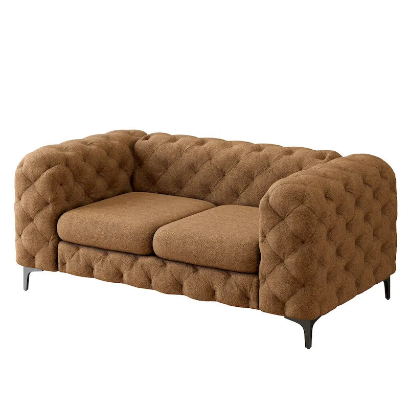 Corvus Chesterfield Aosta Tufted Velvet Loveseat
