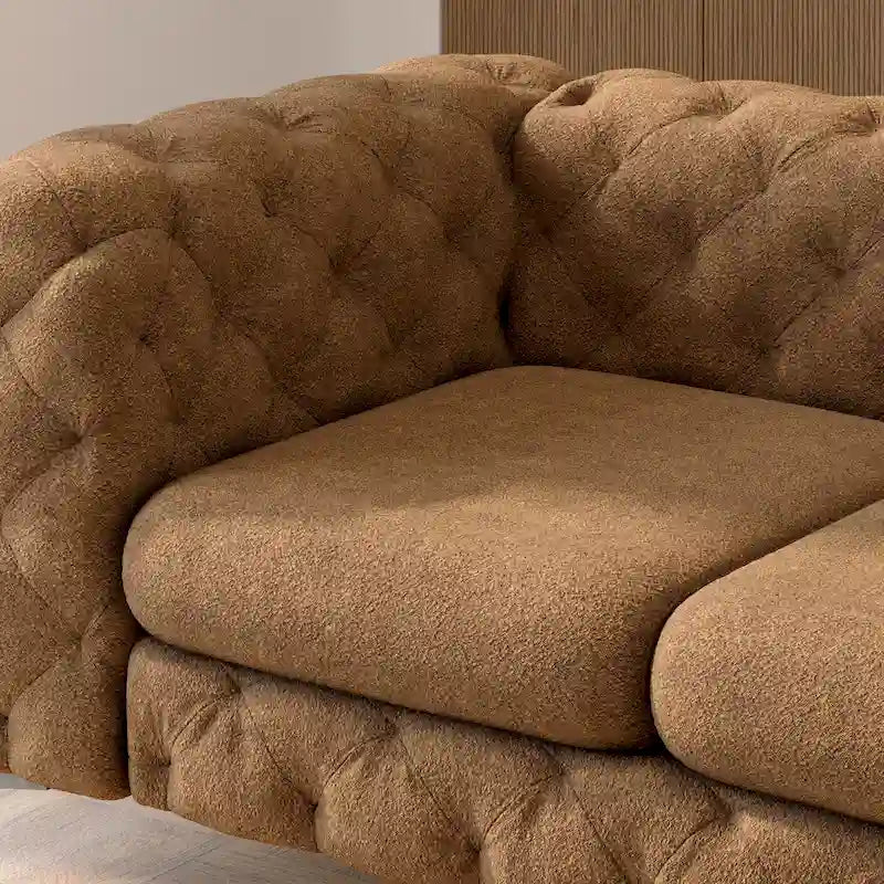 Corvus Chesterfield Aosta Tufted Velvet Loveseat