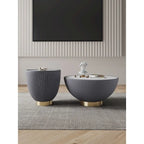 Manhattan Comfort Modern Anderson 2.0 Upholstered Table Sets