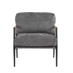 Fauteuil d'appoint rembourré Christopher Knight Home Varsts en bois et métal, style moderne