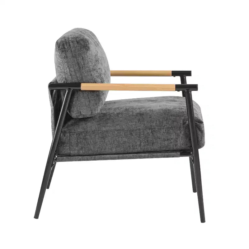 Fauteuil d'appoint rembourré Christopher Knight Home Varsts en bois et métal, style moderne