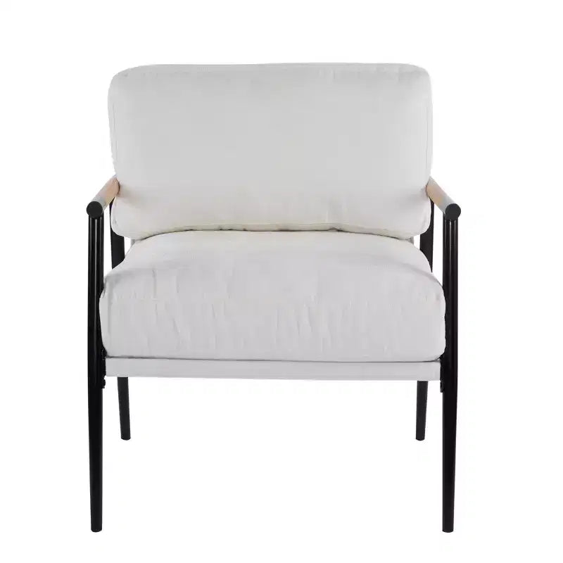 Fauteuil d'appoint rembourré Christopher Knight Home Varsts en bois et métal, style moderne