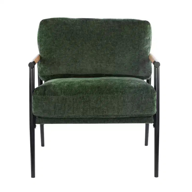 Fauteuil d'appoint rembourré Christopher Knight Home Varsts en bois et métal, style moderne