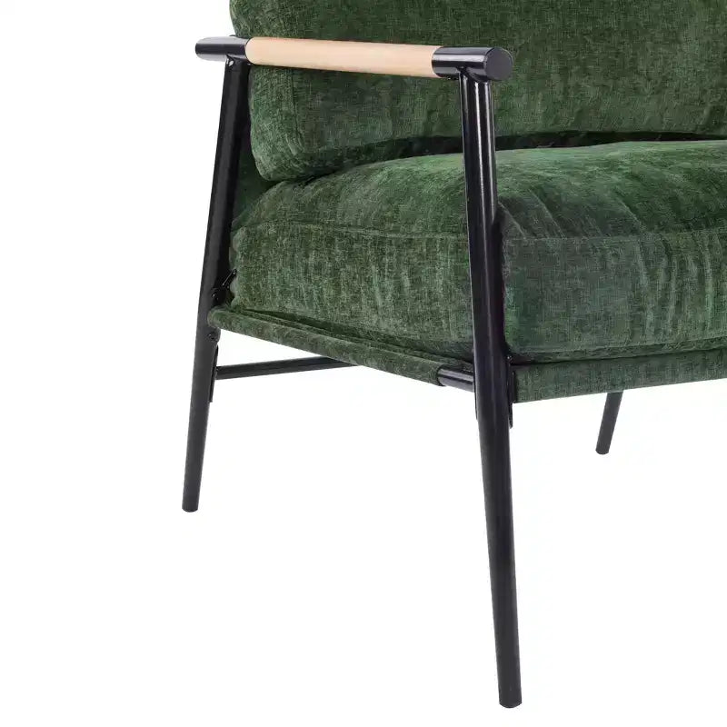 Fauteuil d'appoint rembourré Christopher Knight Home Varsts en bois et métal, style moderne
