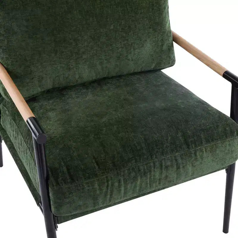 Fauteuil d'appoint rembourré Christopher Knight Home Varsts en bois et métal, style moderne