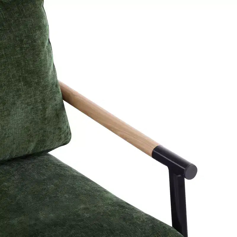 Fauteuil d'appoint rembourré Christopher Knight Home Varsts en bois et métal, style moderne