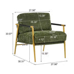 Fauteuil d'appoint rembourré Christopher Knight Home Varsts en bois et métal, style moderne