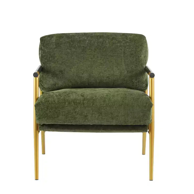 Fauteuil d'appoint rembourré Christopher Knight Home Varsts en bois et métal, style moderne